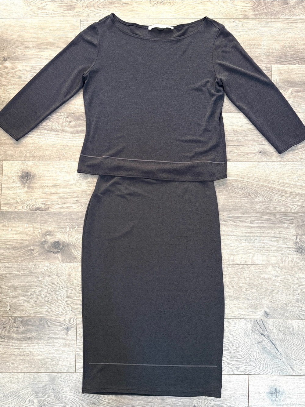 Max Studio Black Two-Piece Pencil Skirt Set XS